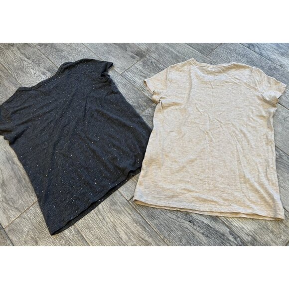 GAP Shimmer Extra Small Lot Of 2 T-Shirt Tee Shirts Metallic Tinsel XS Hole - Picture 2 of 13